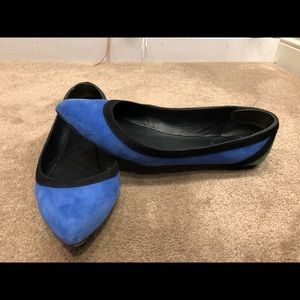 Gucci Blue and Black Flats